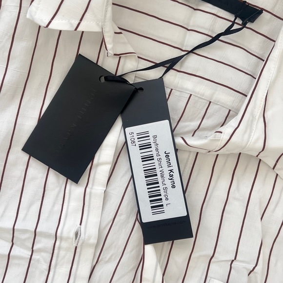 Jenni Kayne Boyfriend shirt walnut stripe - Picture 4 of 6